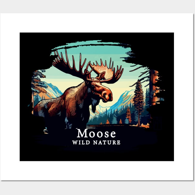 Moose- WILD NATURE - MOSE -10 Wall Art by ArtProjectShop